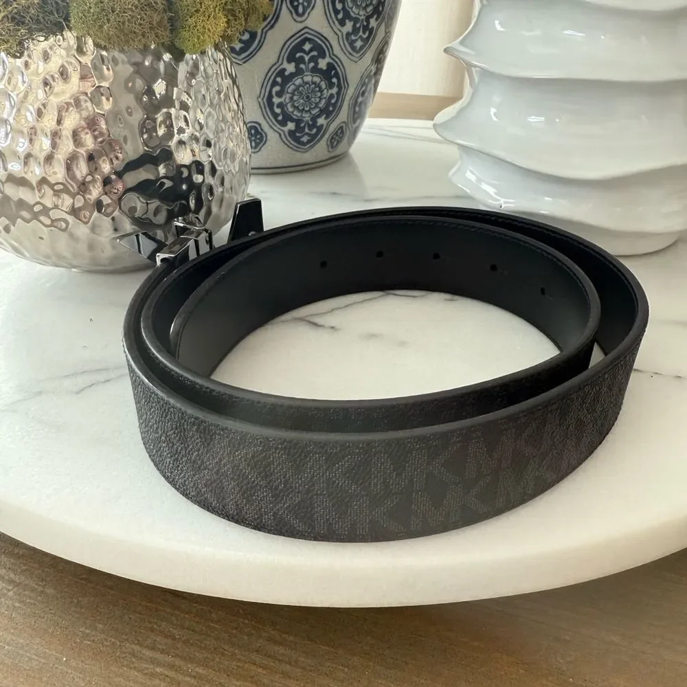 Michael Kors Reversible Signature Logo and Leather Belt NWOT